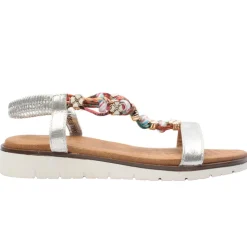 Jlh363tempo Flat Sandal - Silver
