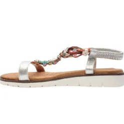 Jlh363tempo Flat Sandal - Silver