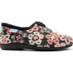 Kla144hippy Floral Slipper - Black