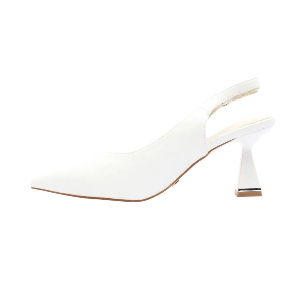 Lady In Blue Shoe - White