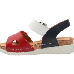 Lagos Sandal - Navy/Red
