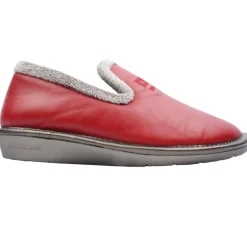 305Leather Slipper - Red Grey