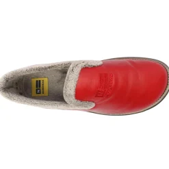 305Leather Slipper - Red Grey