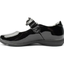 Lk8715 Strap Shoe - Black Patent