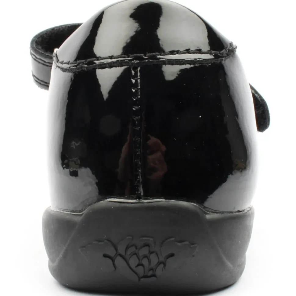 Lk8715 Strap Shoe - Black Patent