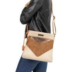 Q0714 Handbag - Beige Multi
