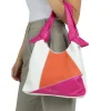 Q0720 Handbag - White Pink