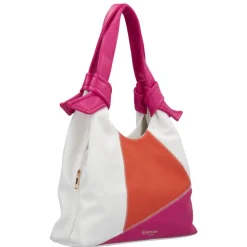 Q0720 Handbag - White Pink