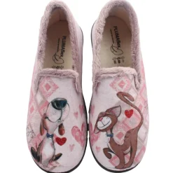 R12215 Full Slipper - Grey/Pink