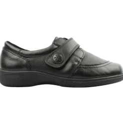 S 78998Owl 2V Wide Fit Velcro Shoe - Black