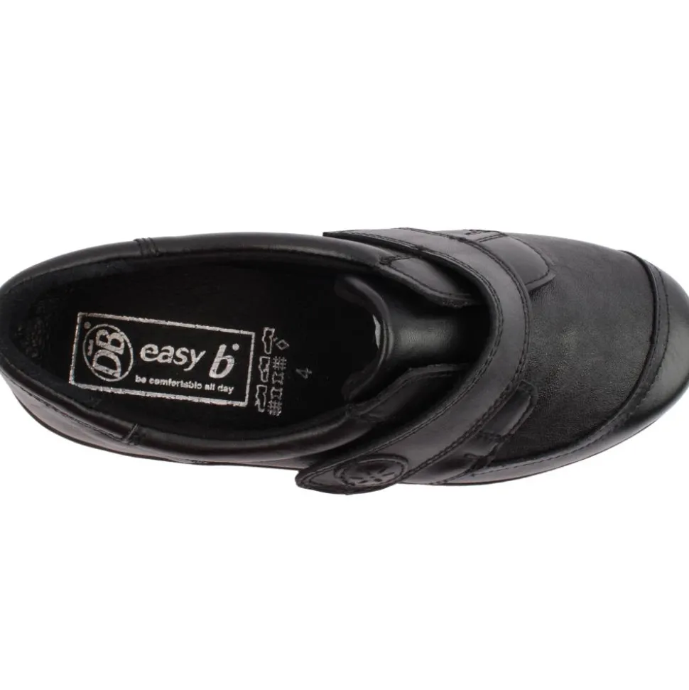 S 78998Owl 2V Wide Fit Velcro Shoe - Black