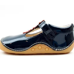 Tiny Flower T Prewalker - Navy Patent G