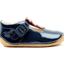 Tiny Flower T Prewalker - Navy Patent H