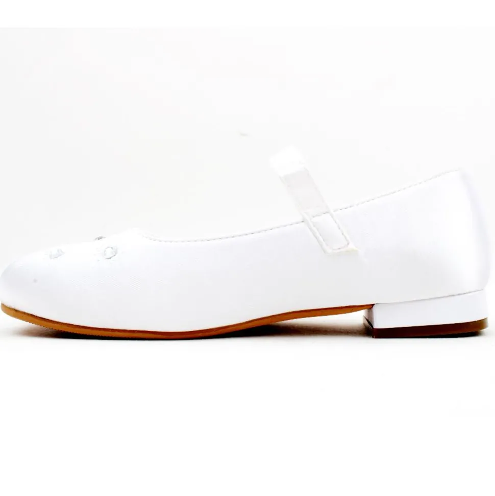 Violet Communion Shoe - White Satin