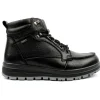 A916 Laced Boot - Black Leather