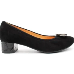 Bioeco 6415 0026 Low Heel Court Shoe - Black Suede