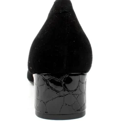 Bioeco 6415 0026 Low Heel Court Shoe - Black Suede