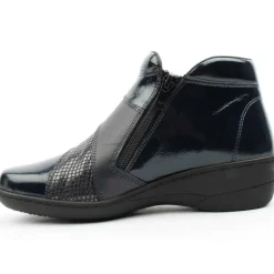 Clara Ankle Boot - Navy Pattern