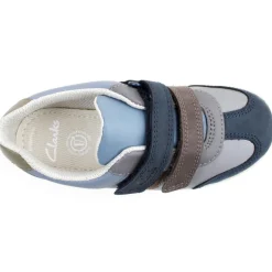 Clarks Den Stripe K Shoe - Navy Multi F