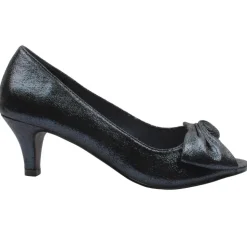 Coco1021 Peep Toe Shoe - Navy Metallic