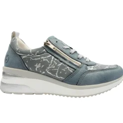 D2401 Laced Wedge Shoe - Blue Multi