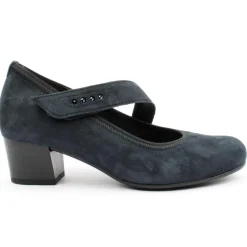 Gab149 Strap Shoe - Navy Suede Nubuck