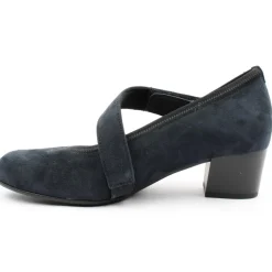 Gab149 Strap Shoe - Navy Suede Nubuck