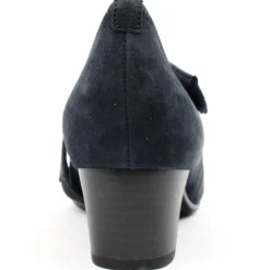 Gab149 Strap Shoe - Navy Suede Nubuck