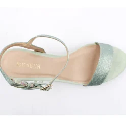24102 Heeled Sandal - Green