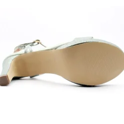 24102 Heeled Sandal - Green