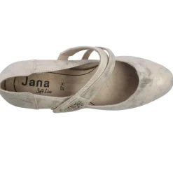 24464 Heeled Strap Shoe - Beige Gold