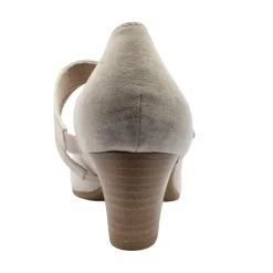 24464 Heeled Strap Shoe - Beige Gold