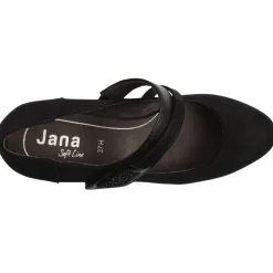 24464 Heeled Strap Shoe - Black