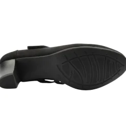 24464 Heeled Strap Shoe - Black