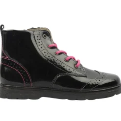 2500502 Laced Boot - Black Patent