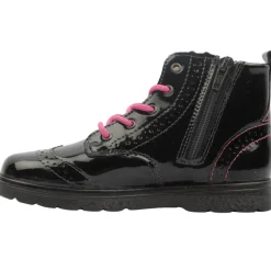 2500502 Laced Boot - Black Patent