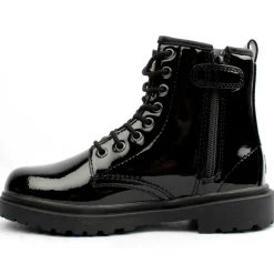 Lk7504 Laced Boot - Black Patent