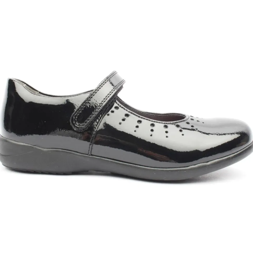 Mary Jane Strap Shoe - Black Patent F
