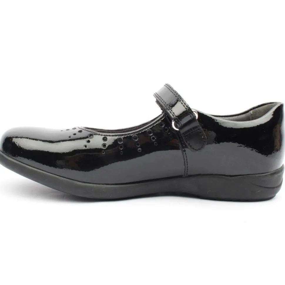 Mary Jane Strap Shoe - Black Patent F