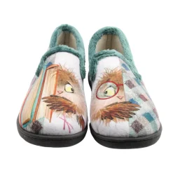 R12215 Full Slipper - Grey White