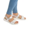 21401 Sandal - White Silver