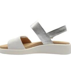 21401 Sandal - White Silver