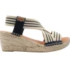 Tina Sandal - Navy/Beige