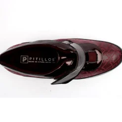 5303 Wedge Velcro Shoe - Burgundy