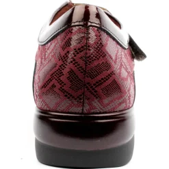 5303 Wedge Velcro Shoe - Burgundy