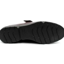 5303 Wedge Velcro Shoe - Burgundy