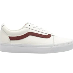 Wmwardleather Trainer - White Burgundy